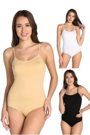 Tutku Kadın 3'lü Paket Ip Askılı Likralı Kancalı Çıtçıtlı Body